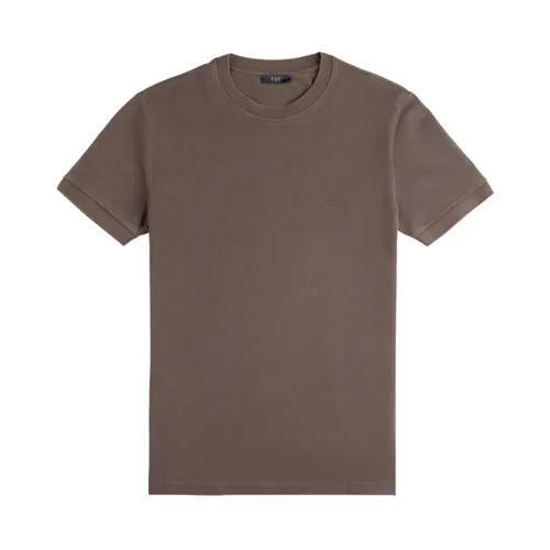 Fay - Tops > T-Shirts - Brown - Fay - Modalova