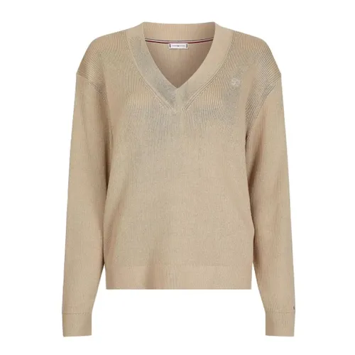 Knitwear > V-neck Knitwear - - Tommy Hilfiger - Modalova