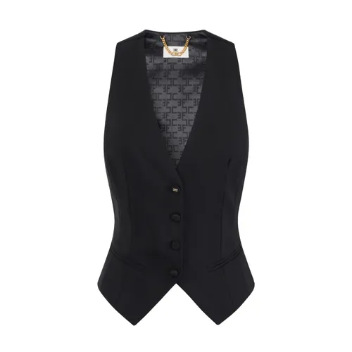 Jackets > Vests - - Elisabetta Franchi - Modalova