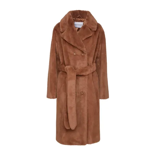 Coats > Belted Coats - - Stand Studio - Modalova