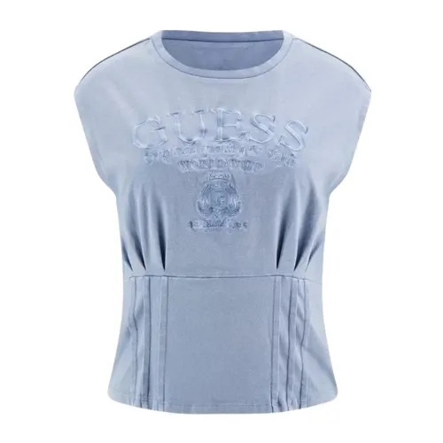 Guess - Tops > T-Shirts - Blue - Guess - Modalova