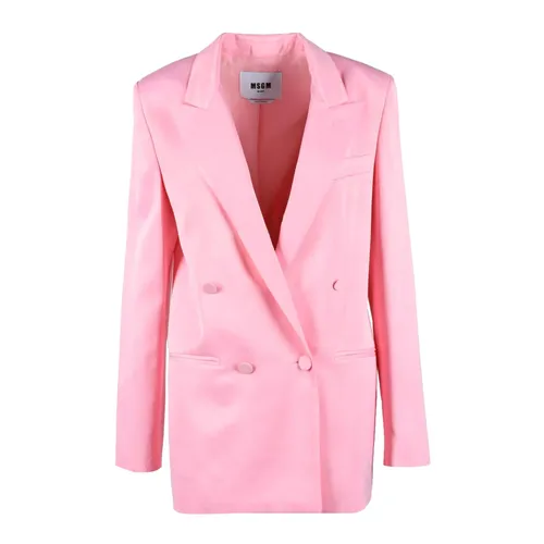 Msgm - Jackets > Blazers - Pink - Msgm - Modalova