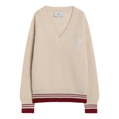 Knitwear > V-neck Knitwear - - Ami Paris - Modalova