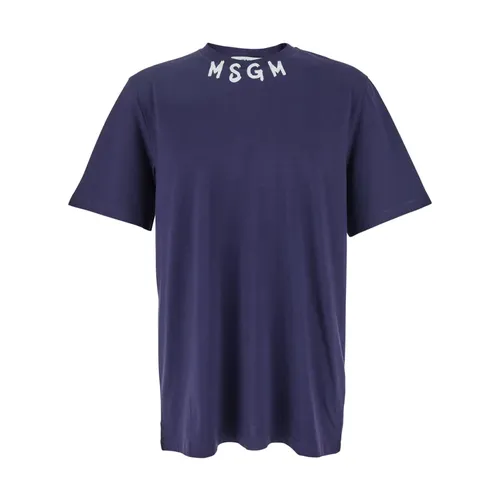 Msgm - Tops > T-Shirts - Blue - Msgm - Modalova