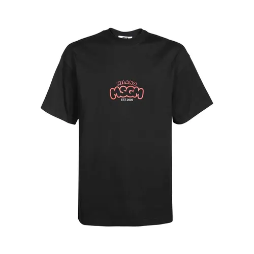 Msgm - Tops > T-Shirts - Black - Msgm - Modalova