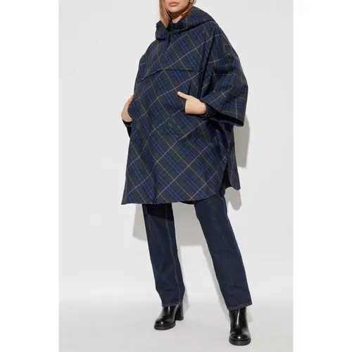 Burberry - Jackets > Capes - Blue - Burberry - Modalova