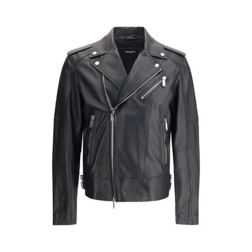Jackets > Leather Jackets - - Dsquared2 - Modalova