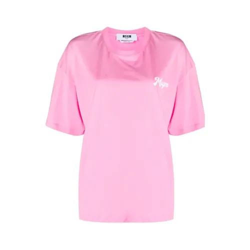 Msgm - Tops > T-Shirts - Pink - Msgm - Modalova