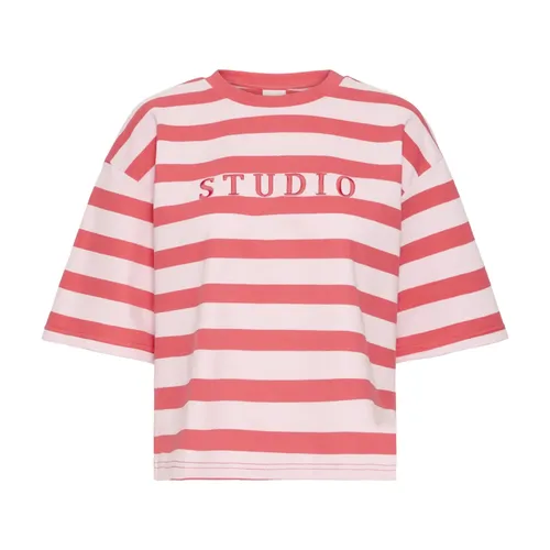 Ichi - Tops > T-Shirts - Red - Ichi - Modalova
