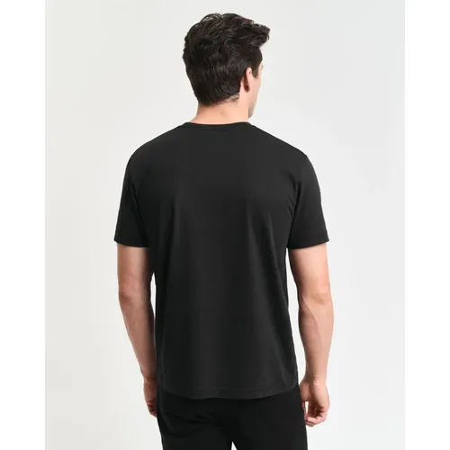 Gant - Tops > T-Shirts - Black - Gant - Modalova