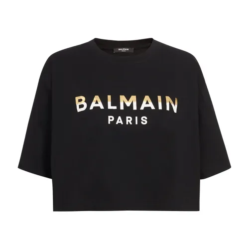 Balmain - Tops > T-Shirts - Black - Balmain - Modalova