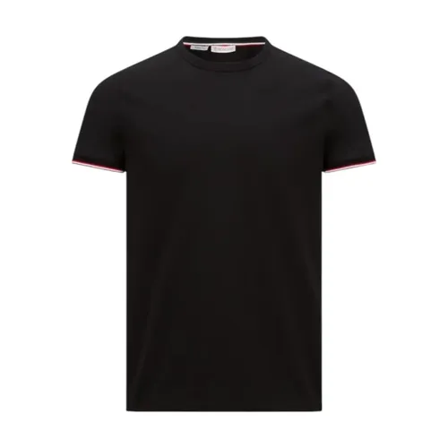 Moncler - Tops > T-Shirts - Black - Moncler - Modalova