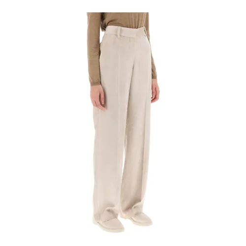 Trousers > Wide Trousers - - Brunello Cucinelli - Modalova