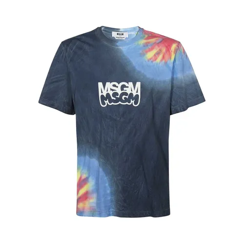 Msgm - Tops > T-Shirts - Blue - Msgm - Modalova