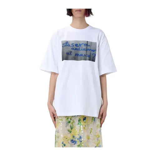 Msgm - Tops > T-Shirts - White - Msgm - Modalova