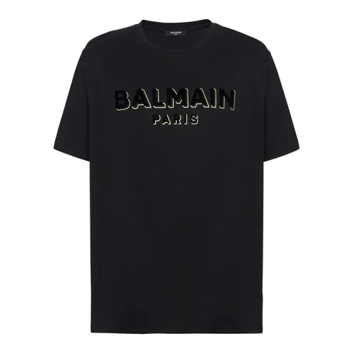 Balmain - Tops > T-Shirts - Black - Balmain - Modalova