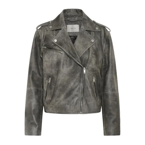 Jackets > Leather Jackets - - Gestuz - Modalova
