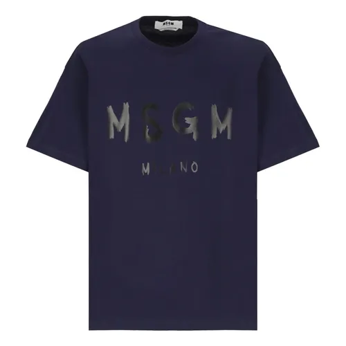 Msgm - Tops > T-Shirts - Blue - Msgm - Modalova