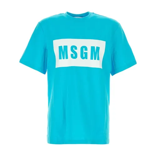 Msgm - Tops > T-Shirts - Blue - Msgm - Modalova