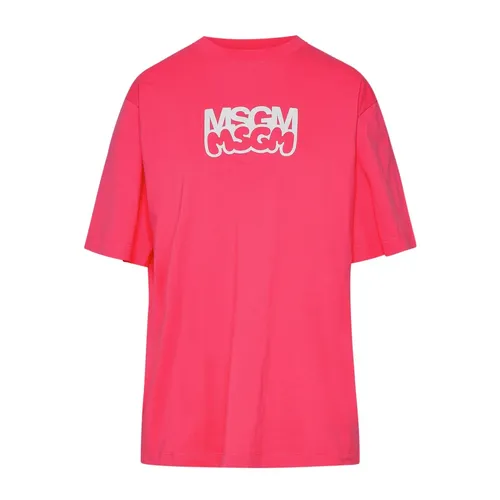 Msgm - Tops > T-Shirts - Pink - Msgm - Modalova