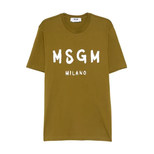 Msgm - Tops > T-Shirts - Green - Msgm - Modalova