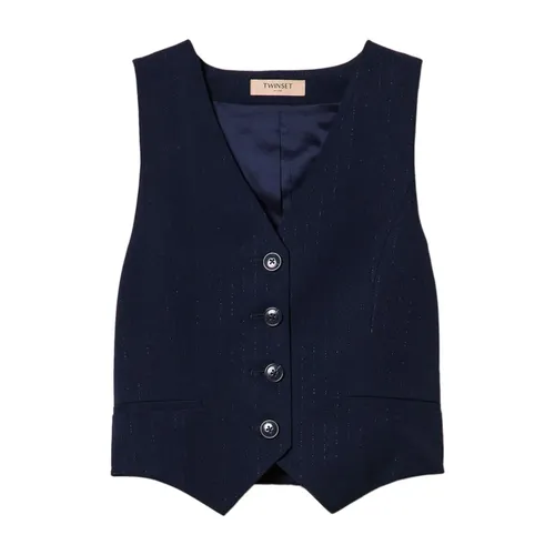 Twinset - Jackets > Vests - Blue - Twinset - Modalova