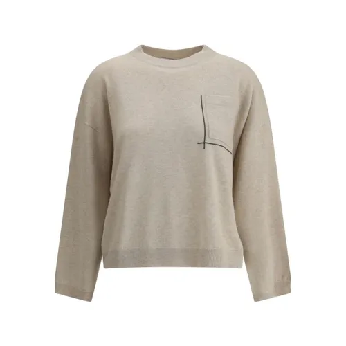 Knitwear > Round-neck Knitwear - - Brunello Cucinelli - Modalova