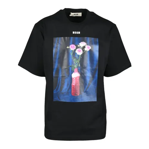 Msgm - Tops > T-Shirts - Black - Msgm - Modalova