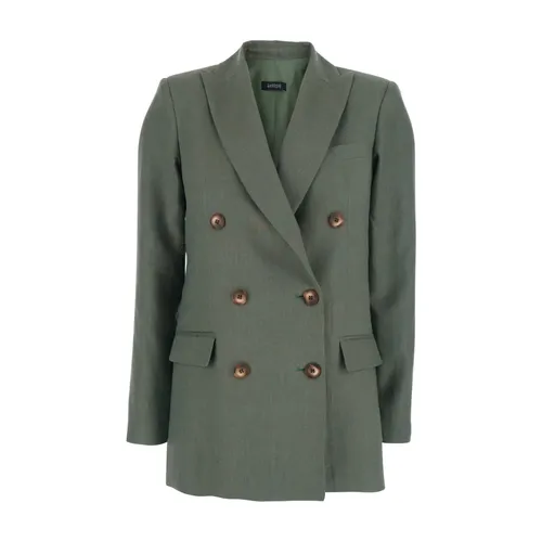 Plain - Jackets > Blazers - Green - Plain - Modalova