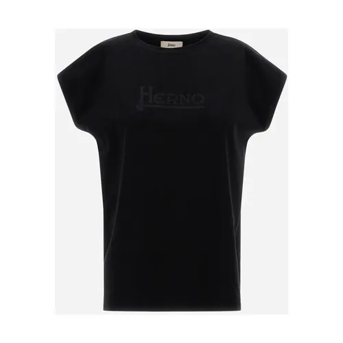 Herno - Tops > T-Shirts - Black - Herno - Modalova