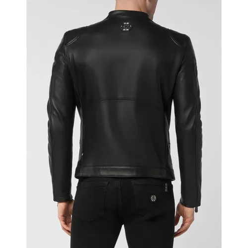 Jackets > Leather Jackets - - Philipp Plein - Modalova