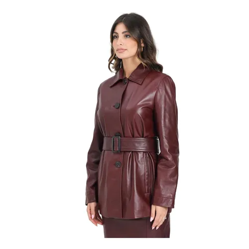 Jackets > Leather Jackets - - Max Mara - Modalova