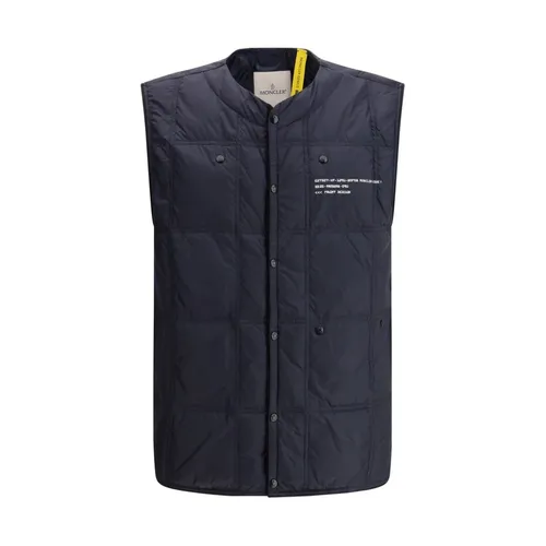 Moncler - Jackets > Vests - Blue - Moncler - Modalova