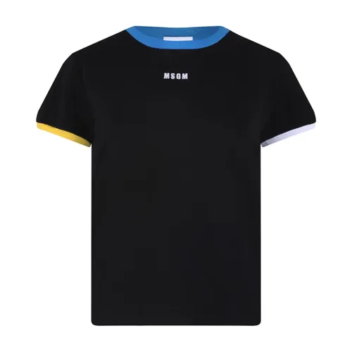 Msgm - Tops > T-Shirts - Black - Msgm - Modalova