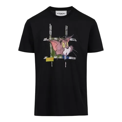 Iceberg - Tops > T-Shirts - Black - Iceberg - Modalova