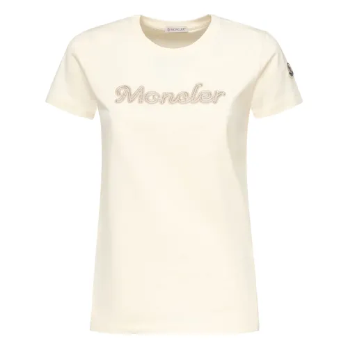 Moncler - Tops > T-Shirts - White - Moncler - Modalova