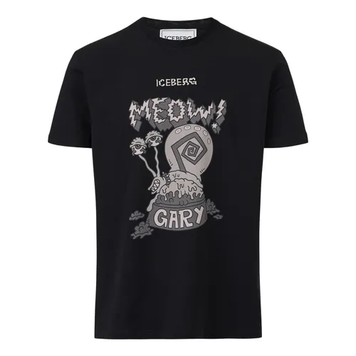 Iceberg - Tops > T-Shirts - Black - Iceberg - Modalova
