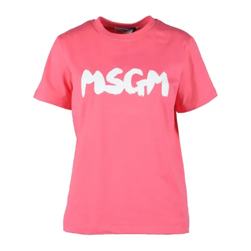 Msgm - Tops > T-Shirts - Pink - Msgm - Modalova