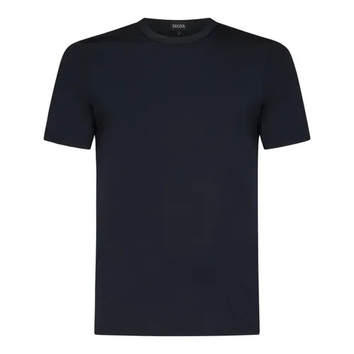 Zegna - Tops > T-Shirts - Blue - Zegna - Modalova