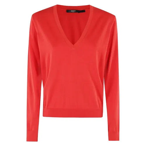 Knitwear > V-neck Knitwear - - Seventy - Modalova
