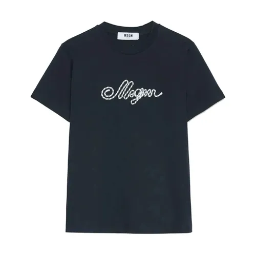 Msgm - Tops > T-Shirts - Blue - Msgm - Modalova