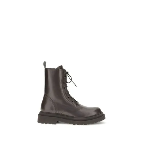 Shoes > Boots > Lace-up Boots - - Brunello Cucinelli - Modalova