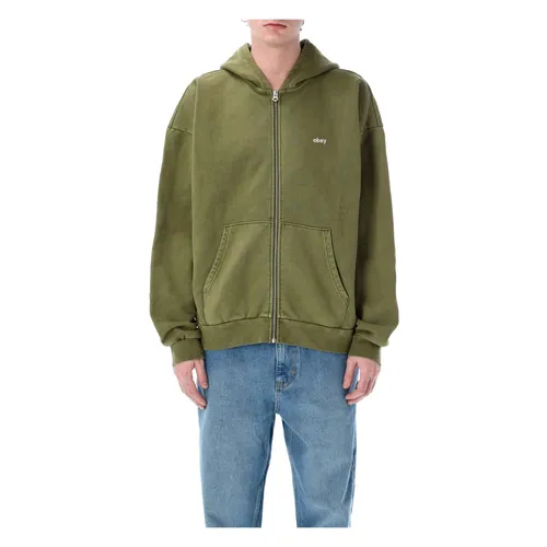Sweatshirts & Hoodies > Zip-throughs - - Obey - Modalova