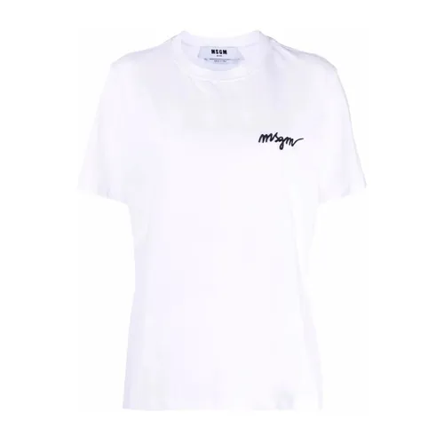 Msgm - Tops > T-Shirts - White - Msgm - Modalova