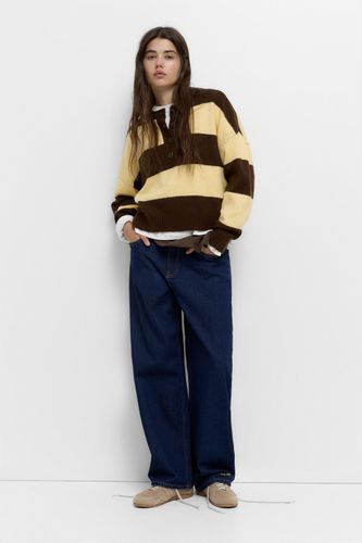 Pull En Maille À Rayures - Pull&Bear - Modalova