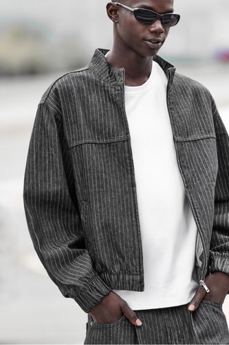 Veste Denim Rayée - Pull&Bear - Modalova