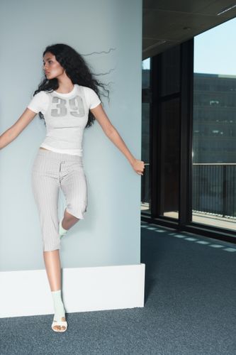 T-Shirt Superposé Imprimé - Pull&Bear - Modalova