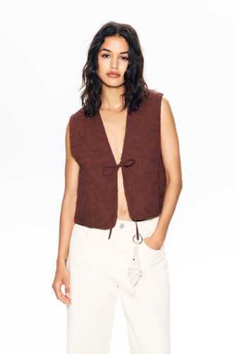 Gilet Matelassé Fleurs - Pull&Bear - Modalova