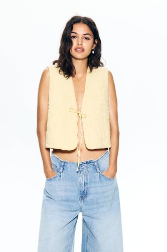 Gilet Matelassé Fleurs - Pull&Bear - Modalova