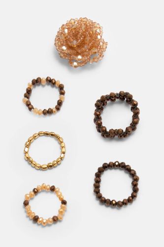 Lot De 6 Anneaux De Perles - Pull&Bear - Modalova